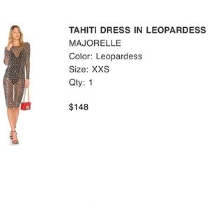 Majorelle Tahiti dress in leopard
